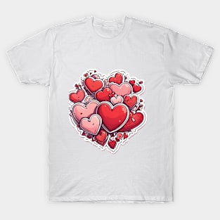 Heart Beats Sticker T-Shirt